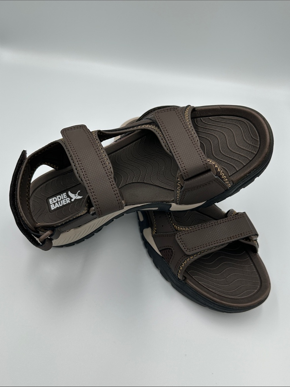 NWT Eddie Bauer Anchor Brown Sport Sandals Men’s Size 10M Comfort Outdoor Hiking